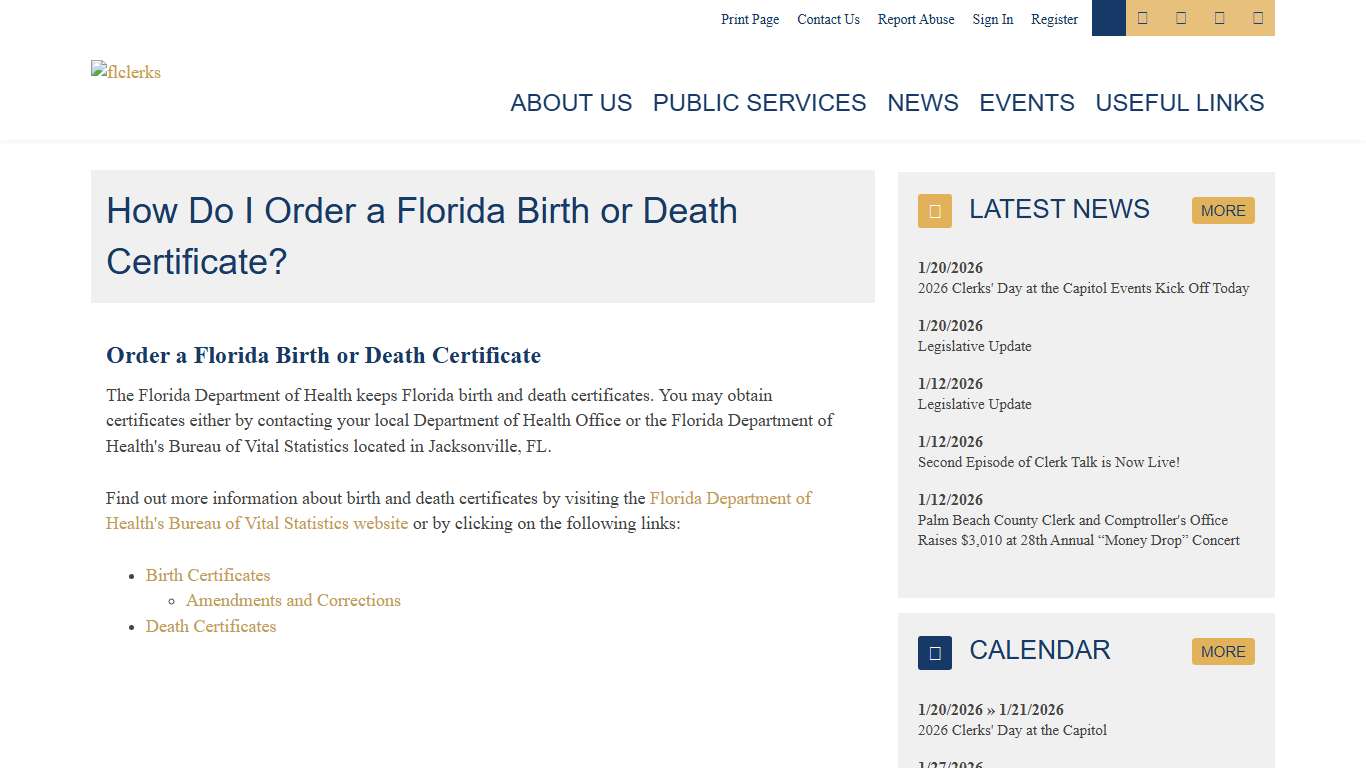 How Do I Order a Florida Birth or Death Certificate? - Florida Court Clerks & Comptrollers